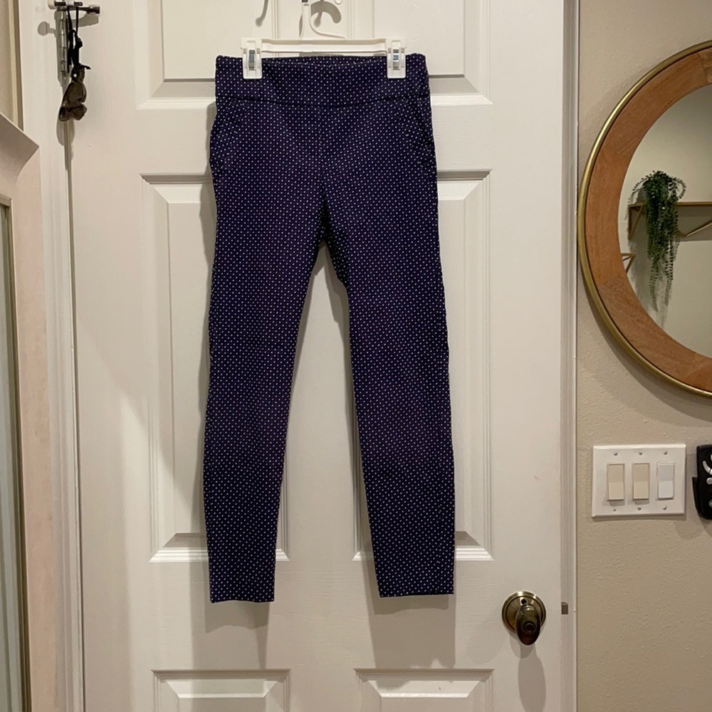 Navy Polka Dot Pants